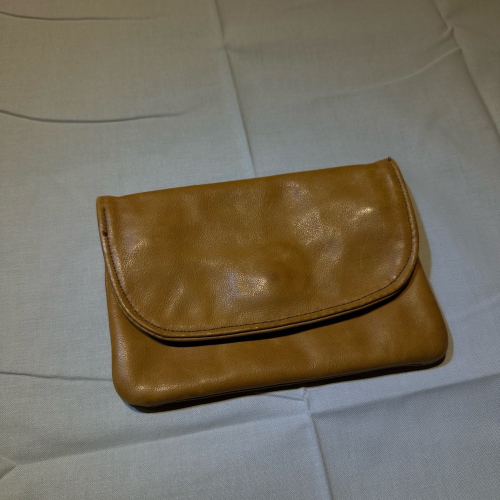 Tan Leather Clutch